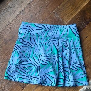 Tommy Bahama Tropical Leaf Print gold Skirt with short NWOT